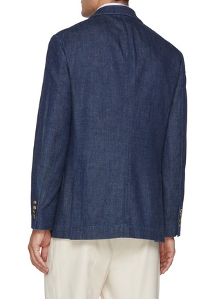 背面 - 点击放大 - BRUNELLO CUCINELLI - Single Breasted Dark Wash Denim Blazer