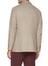 背面 - 点击放大 - BRUNELLO CUCINELLI - Check Silk Wool Double Breasted Blazer