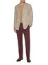 模特儿示范图 - 点击放大 - BRUNELLO CUCINELLI - Check Silk Wool Double Breasted Blazer