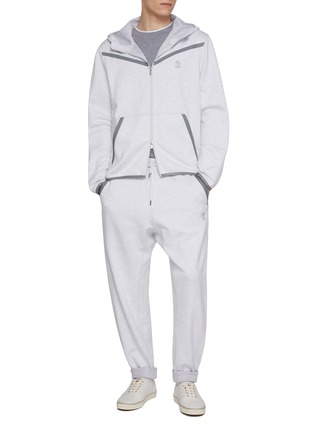 模特儿示范图 - 点击放大 - BRUNELLO CUCINELLI - 拉链休闲夹克