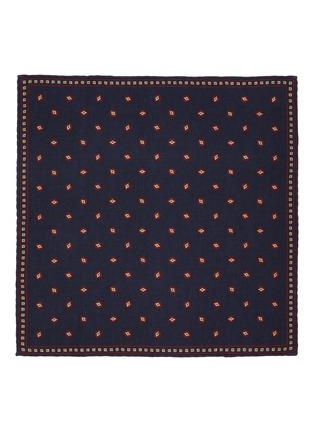 模特儿示范图 - 点击放大 - BRUNELLO CUCINELLI - Patterned Silk Pocket Square