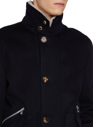  - BRUNELLO CUCINELLI - 毛领饰纽扣夹克