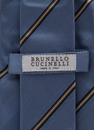 细节 - 点击放大 - BRUNELLO CUCINELLI - Diagonal Stripe Silk Tie