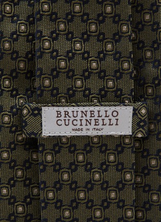 细节 - 点击放大 - BRUNELLO CUCINELLI - Geometric Pattern Silk Tie