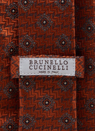 细节 - 点击放大 - BRUNELLO CUCINELLI - Geometric Pattern Silk Tie