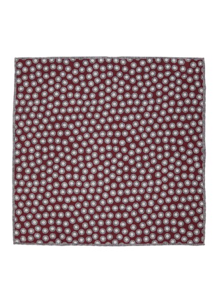 模特儿示范图 - 点击放大 - BRUNELLO CUCINELLI - Dotted Silk Pocket Square