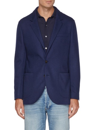 首图 - 点击放大 - BRUNELLO CUCINELLI - Double Breasted Cashmere Jersey Blazer
