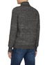 背面 - 点击放大 - BRUNELLO CUCINELLI - Contrast Cuffs Wool Blend Zip Up Cardigan