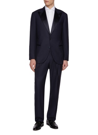 首图 - 点击放大 - BRUNELLO CUCINELLI - Single Breasted Wool Silk Twill Tuxedo Suit
