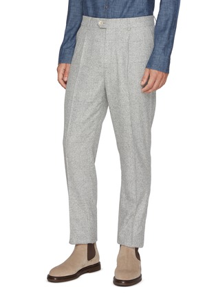 细节 - 点击放大 - BRUNELLO CUCINELLI - Double Breasted Silk Wool Cashmere Suit
