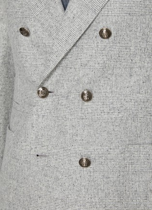 细节 - 点击放大 - BRUNELLO CUCINELLI - Double Breasted Silk Wool Cashmere Suit