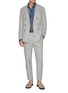 模特儿示范图 - 点击放大 - BRUNELLO CUCINELLI - Double Breasted Silk Wool Cashmere Suit