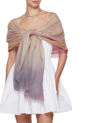 模特儿示范图 - 点击放大 - JOVENS - Spray Dyed Cashmere Shawl