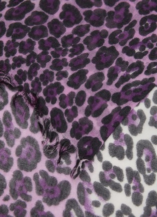 细节 - 点击放大 - JOVENS - Leopard Print Cashmere Shawl Scarf