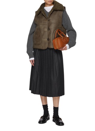 模特儿示范图 - 点击放大 - SIENNE - Rodin Mustang Faux Leather Vest