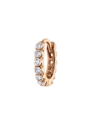 首图 - 点击放大 - MARIA TASH - Invisible Set Diamond 18K Rose Gold Eternity Single Hoop Earring