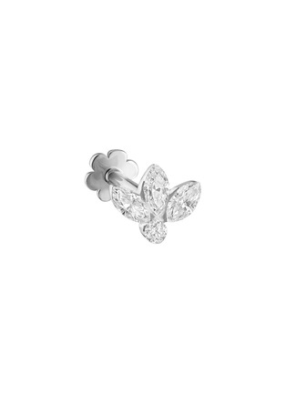 首图 - 点击放大 - MARIA TASH - Invisible Set Diamond 18K White Gold Lotus Single Threaded Stud Earring