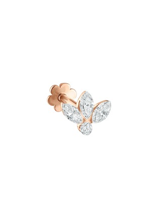 首图 - 点击放大 - MARIA TASH - Invisible Set Diamond 18K Rose Gold Lotus Single Threaded Stud Earring