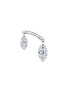 首图 - 点击放大 - MARIA TASH - Floating Double Marquise Diamond 18K White Gold Drape Single Threaded Stud Earring
