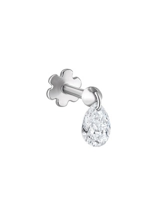 首图 - 点击放大 - MARIA TASH - Floating Pear Diamond 18K White Gold Charm Single Threaded Stud Earring