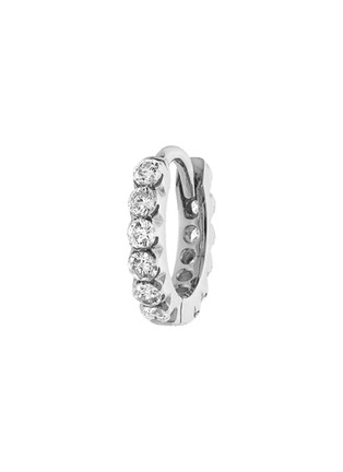 首图 - 点击放大 - MARIA TASH - Invisible Set Diamond 18K White Gold Eternity Single Hoop Earring