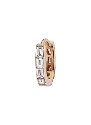 首图 - 点击放大 - MARIA TASH - Invisible Set Baguette Diamond 18K Rose Gold Eternity Single Hoop Earring