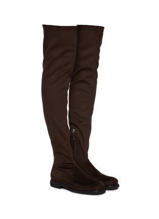 细节 - 点击放大 - RODO - Stretch Vegan Suede Over-The-Knee Boots