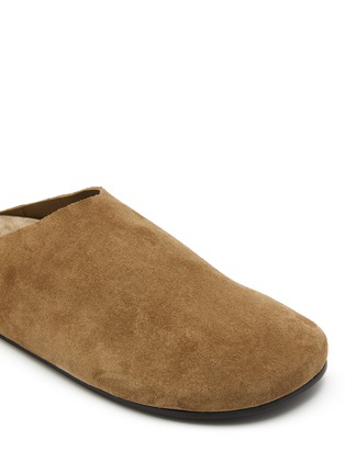 细节 - 点击放大 - THE ROW - HUDSON 绒面皮拖鞋