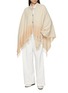 模特儿示范图 - 点击放大 - PESERICO - Fringed Zip Up Poncho