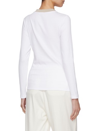 背面 - 点击放大 - PESERICO - Embellished Round Neck T-Shirt