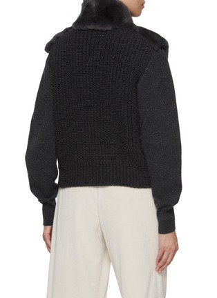 背面 - 点击放大 - PESERICO - Sleeveless Rex Rabbit Fur Wool Cashmere Vest
