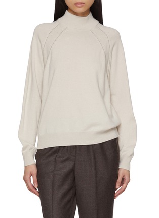 首图 - 点击放大 - PESERICO - Turtleneck Wool Silk Cashmere Knit Sweater