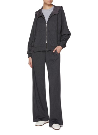 模特儿示范图 - 点击放大 - PESERICO - Hooded Zip Up Windbreaker Jacket