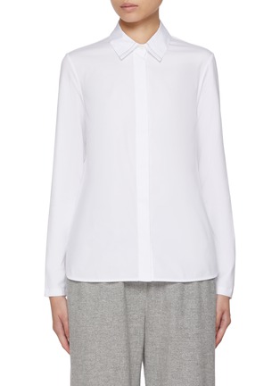首图 - 点击放大 - PESERICO - Embellished Collar Shirt