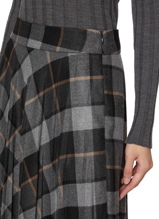  - PESERICO - Plaid Pleated Midi Skirt