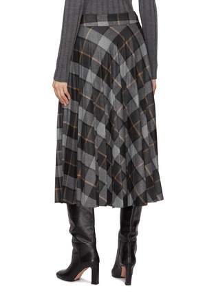 背面 - 点击放大 - PESERICO - Plaid Pleated Midi Skirt