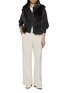 模特儿示范图 - 点击放大 - PESERICO - Button Up Silk Wool Cashmere Blend Cardigan