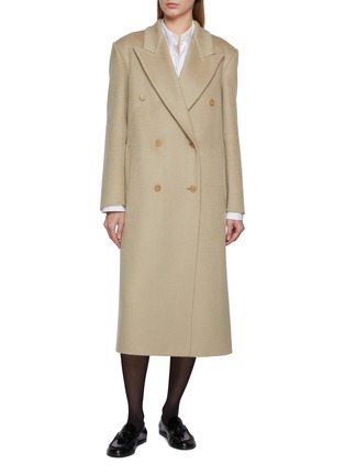 模特儿示范图 - 点击放大 - THE ROW - Hariet Double Breasted Cashmere Coat