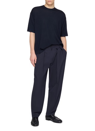 模特儿示范图 - 点击放大 - THE ROW - DLOMU 羊毛短袖 T 恤