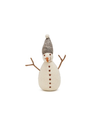 首图 –点击放大 - GRY & SIF - Big Snowman With Grey Hat Felted Ornament