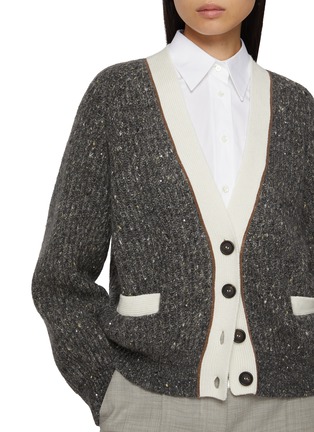  - BRUNELLO CUCINELLI - 撞色 V 领针织开衫