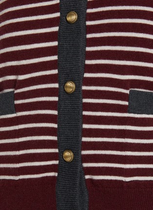  - BRUNELLO CUCINELLI - 混羊毛条纹针织开衫