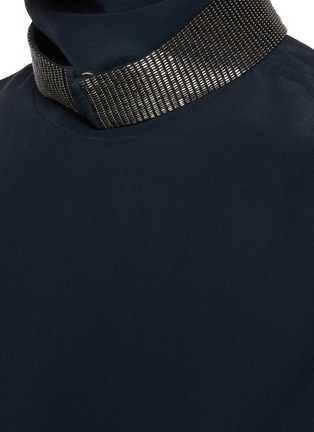  - BRUNELLO CUCINELLI - 镶珠饰真丝高领上衣