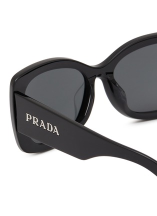 细节 - 点击放大 - PRADA - Oval Acetate Sunglasses