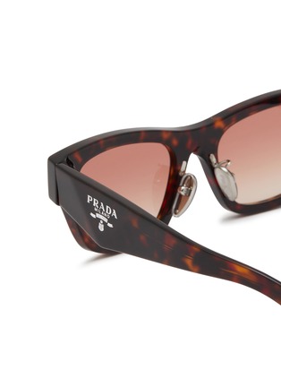 细节 - 点击放大 - PRADA - Root Tortoise Butterfly Acetate Sunglasses