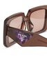 细节 - 点击放大 - PRADA - Translucent Square Acetate Sunglasses