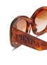 细节 - 点击放大 - PRADA - Tortoise Oval Acetate Sunglasses
