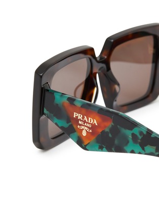 细节 - 点击放大 - PRADA - Square Tortoise Acetate Sunglasses