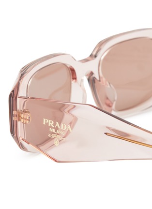 细节 - 点击放大 - PRADA - Transparent Rectangula Acetate Sunglasses