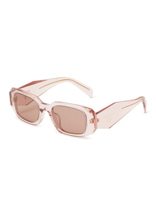 首图 - 点击放大 - PRADA - Transparent Rectangula Acetate Sunglasses